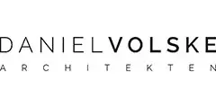 Das Bild zeigt das Logo DANIEL VOLSKE ARCHITEKTEN in schwarzen Großbuchstaben auf weißem Hintergrund, mit VOLSKE in fetter Schrift und ARCHITEKTEN in Abständen unter den Namen.